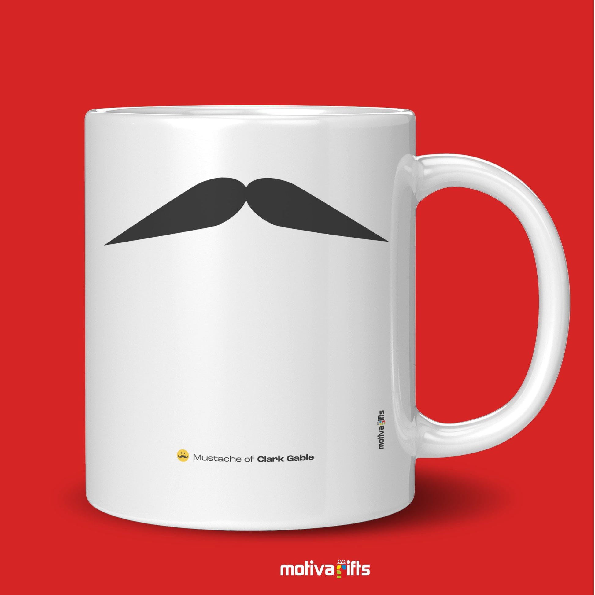 Clark Gable Mustache Coffee Mug Mug - #product_colour# #product_position# Motiva Gifts