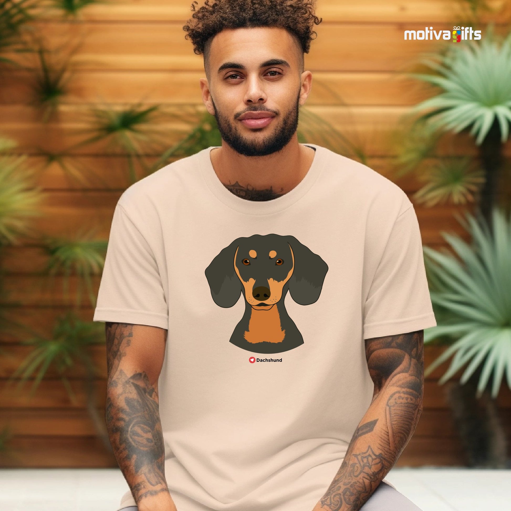 Dachshund Tshirt Love Dogs T - Shirt - #product_colour# #product_position# Motiva Gifts