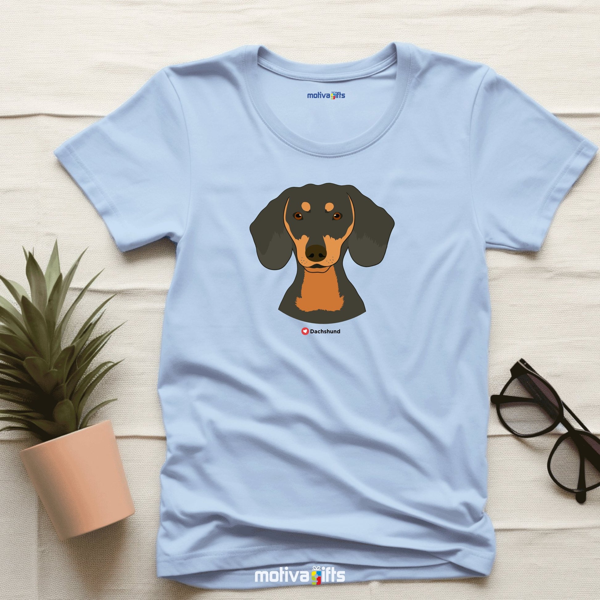 Dachshund Tshirt Love Dogs T - Shirt - #product_colour# #product_position# Motiva Gifts