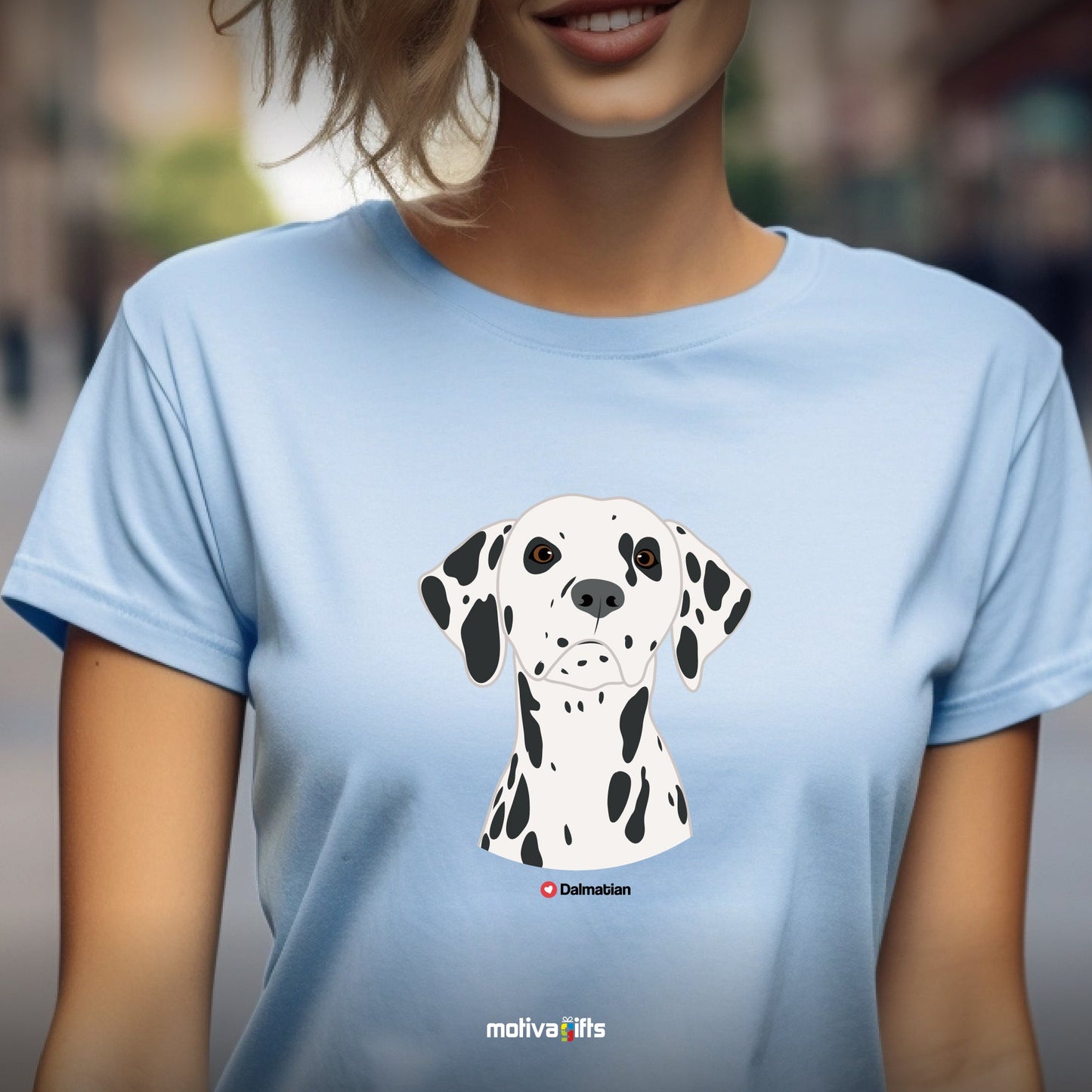 Dalmatian Tshirt Love Dogs T - Shirt - #product_colour# #product_position# Motiva Gifts