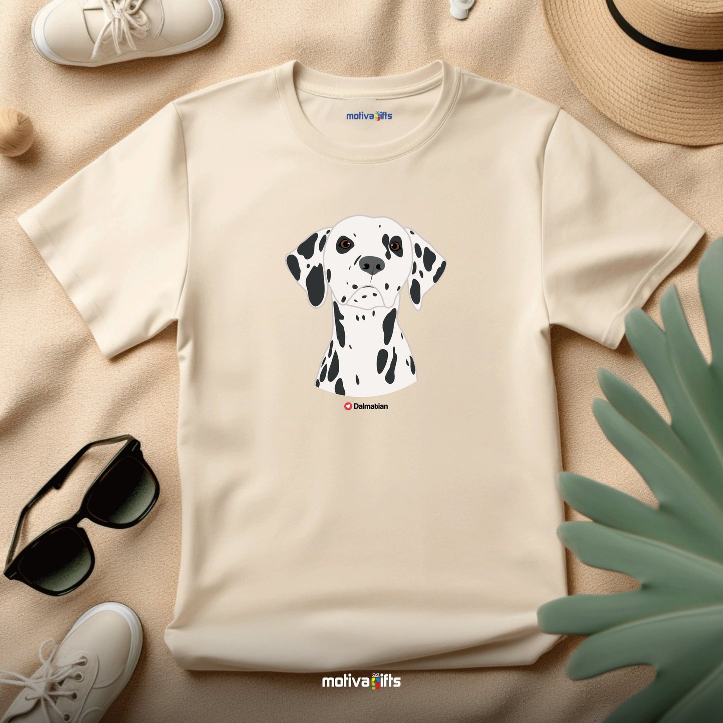 Dalmatian Tshirt Love Dogs T - Shirt - #product_colour# #product_position# Motiva Gifts