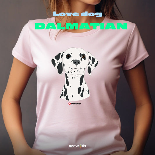 Dalmatian Tshirt Love Dogs T - Shirt - #product_colour# #product_position# Motiva Gifts