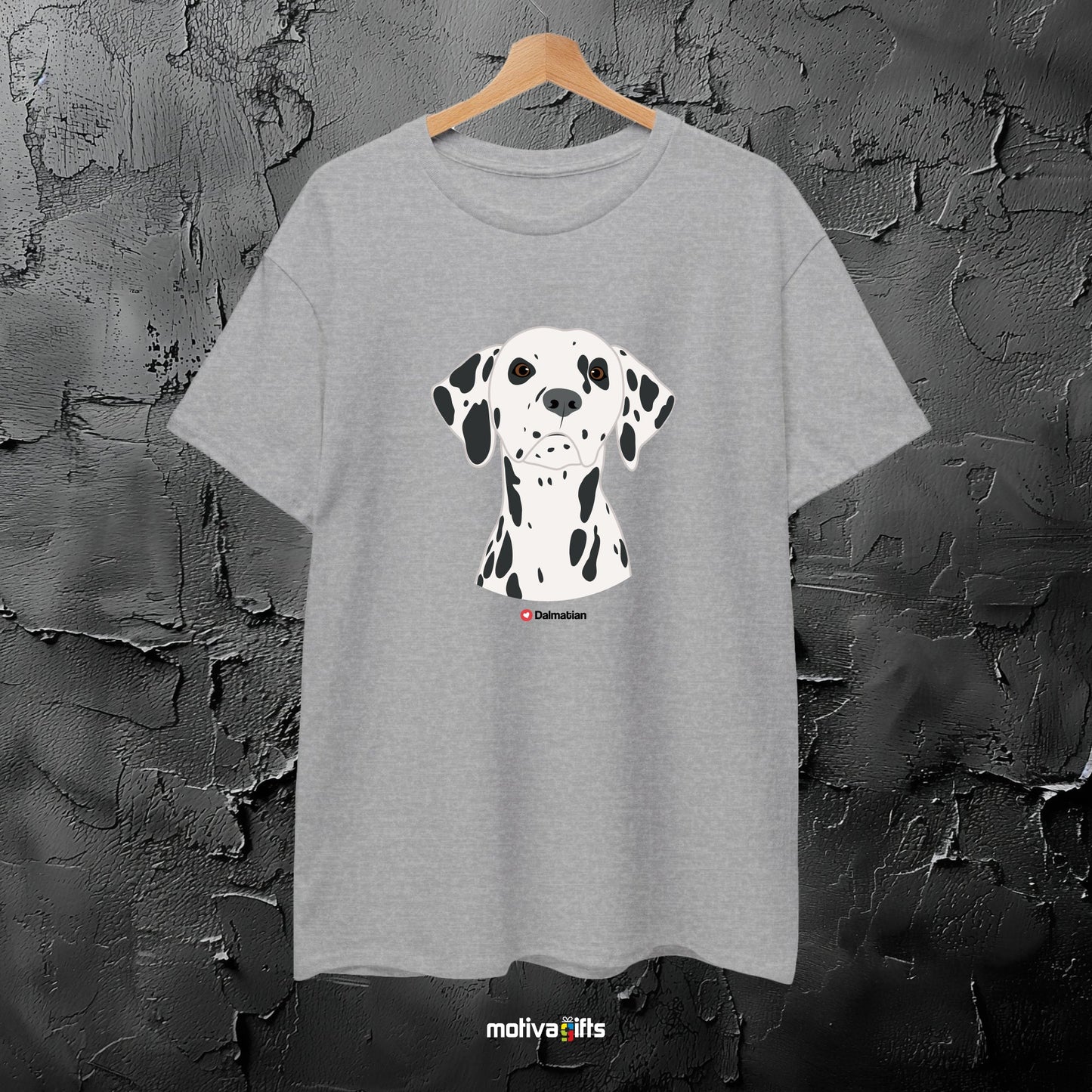 Dalmatian Tshirt Love Dogs T - Shirt - #product_colour# #product_position# Motiva Gifts