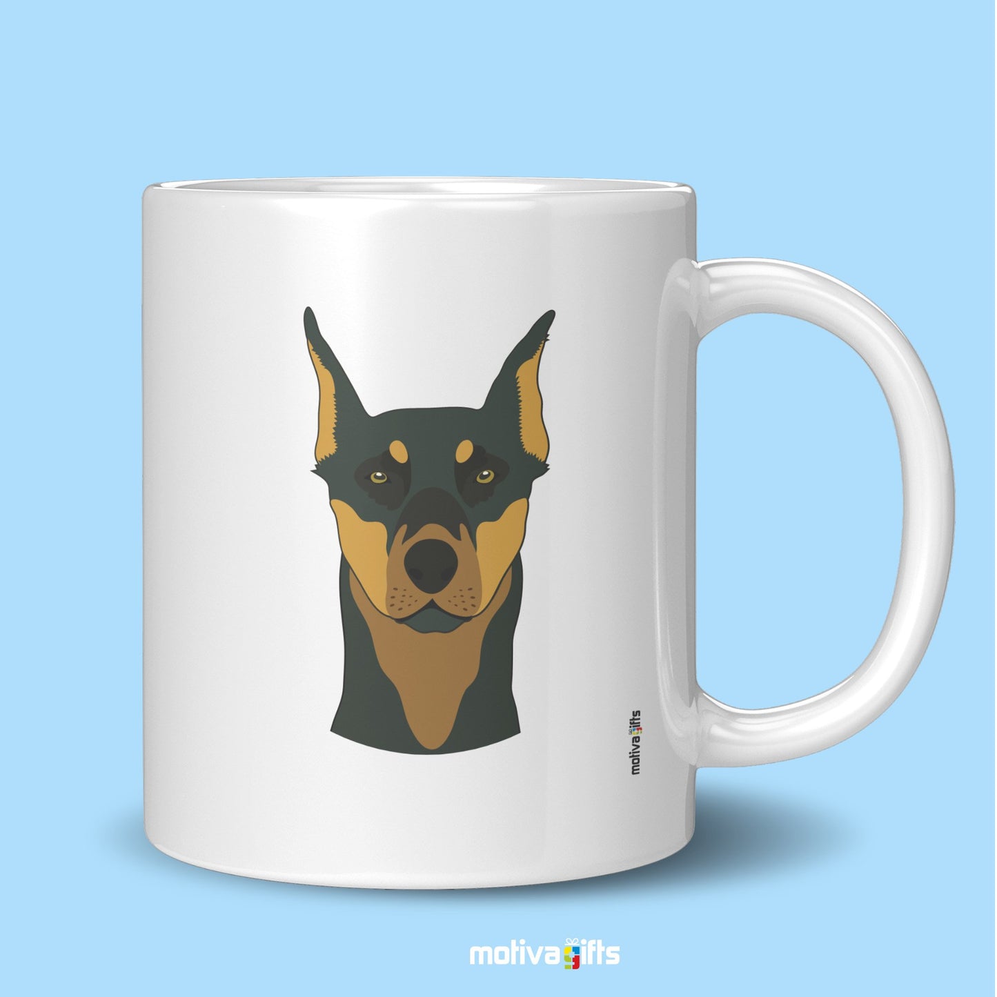 Dobermann Coffee Mug Mug - #product_colour# #product_position# Motiva Gifts