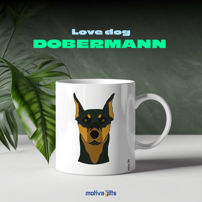 Dobermann Coffee Mug Mug - #product_colour# #product_position# Motiva Gifts