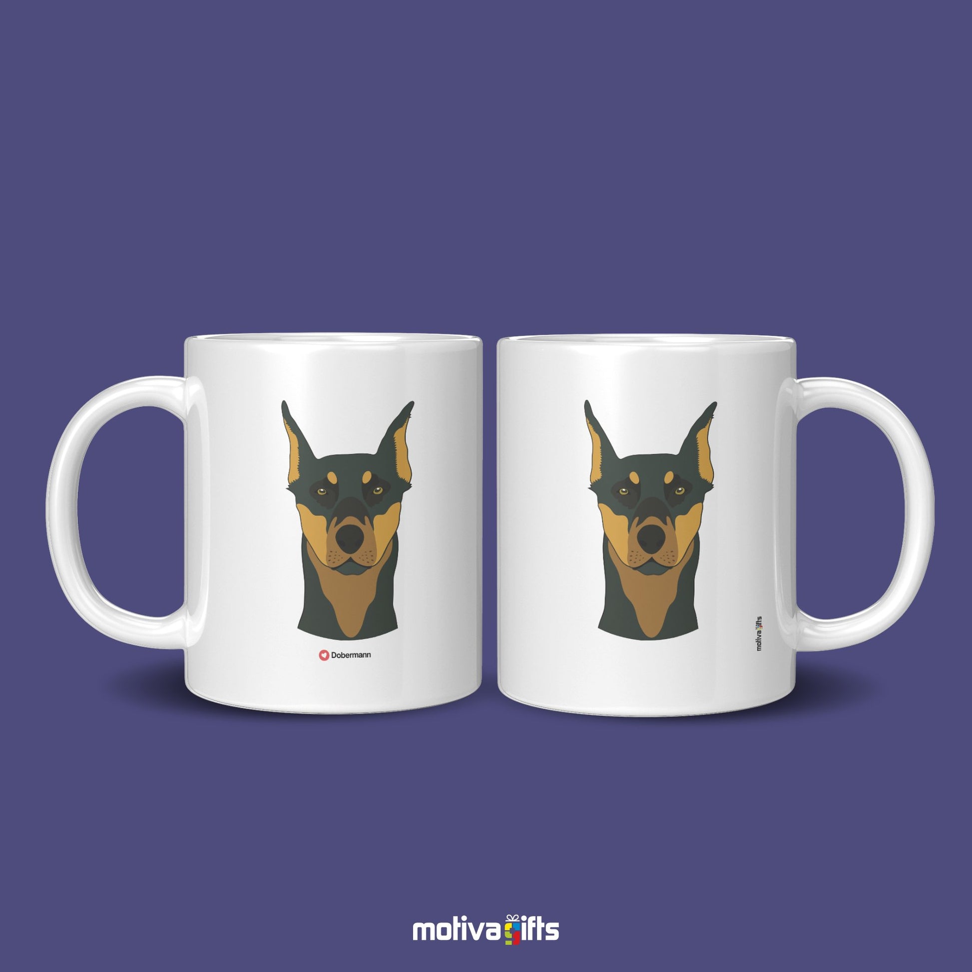 Dobermann Coffee Mug Mug - #product_colour# #product_position# Motiva Gifts