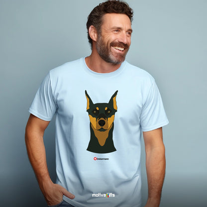 Dobermann Tshirt Love Dogs T - Shirt - #product_colour# #product_position# Motiva Gifts