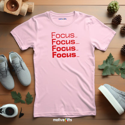 Focus Red Words Collection T - shirt T - Shirt - #product_colour# #product_position# Motiva Gifts