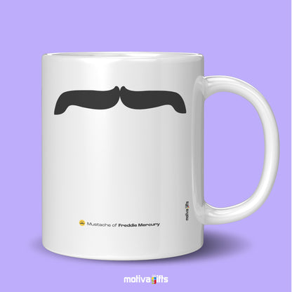 Freddie Mercury Mustache Coffee Mug Mug - #product_colour# #product_position# Motiva Gifts