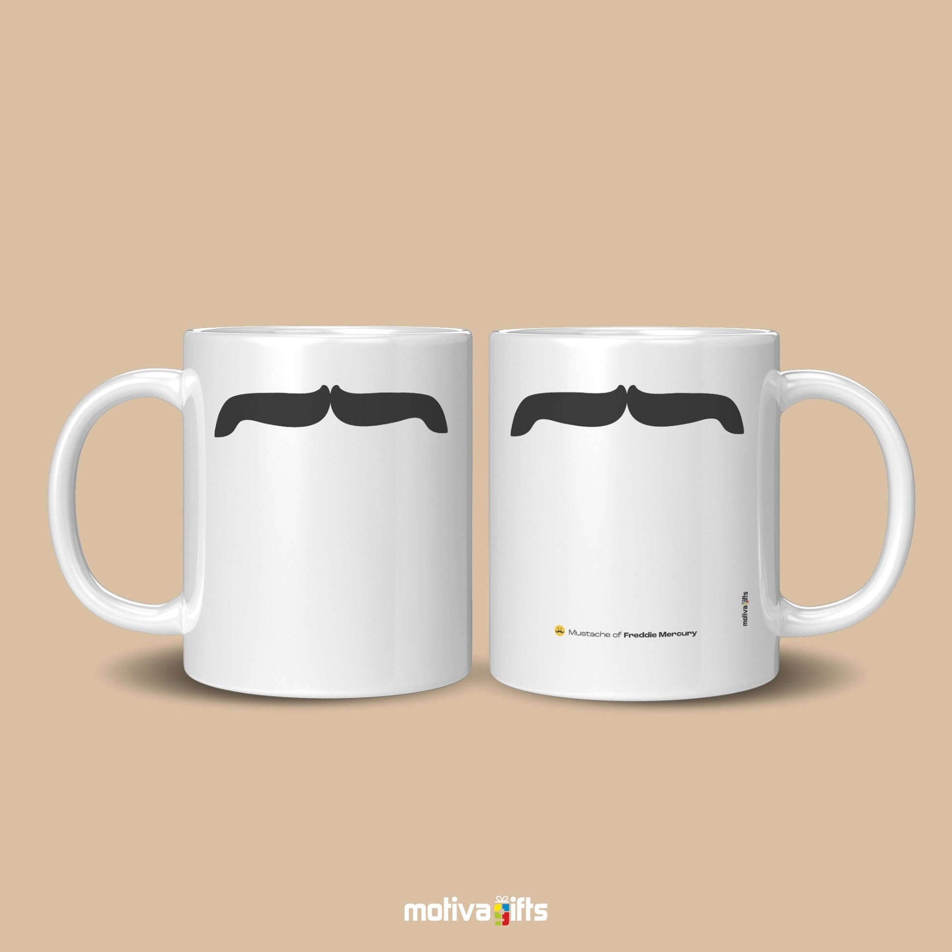 Freddie Mercury Mustache Coffee Mug Mug - #product_colour# #product_position# Motiva Gifts