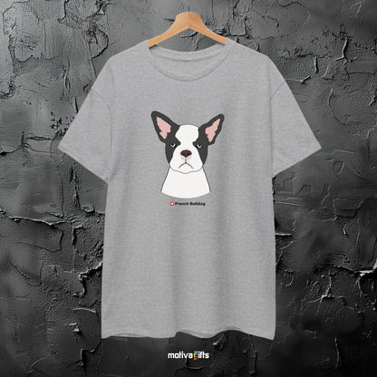 French Bulldog Tshirt Love Dogs T - Shirt - #product_colour# #product_position# Motiva Gifts