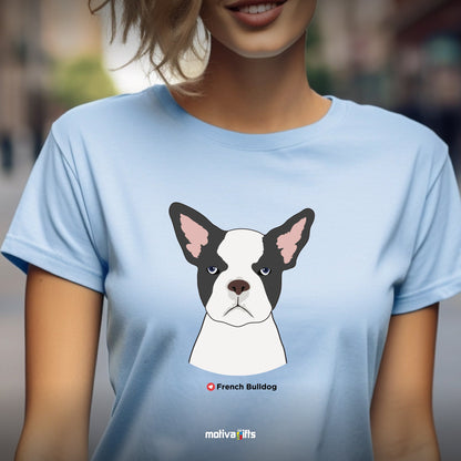 French Bulldog Tshirt Love Dogs T - Shirt - #product_colour# #product_position# Motiva Gifts