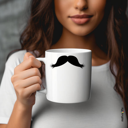 Friedrich Nietzsche Mustache Coffee Mug Mug - #product_colour# #product_position# Motiva Gifts