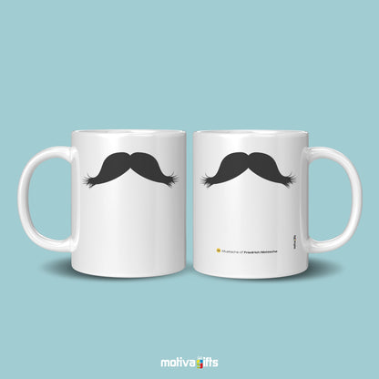 Friedrich Nietzsche Mustache Coffee Mug Mug - #product_colour# #product_position# Motiva Gifts