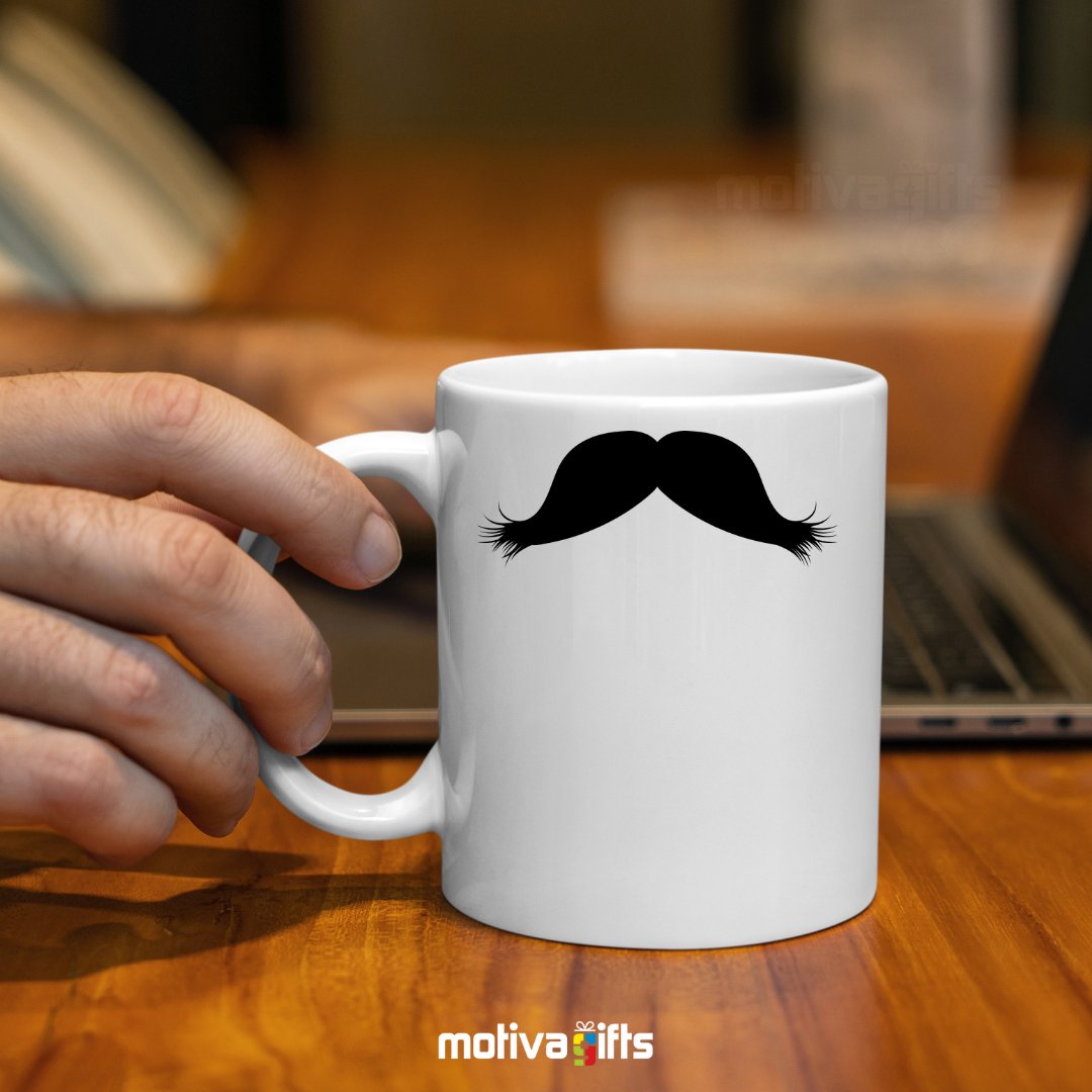 Friedrich Nietzsche Mustache Coffee Mug Mug - #product_colour# #product_position# Motiva Gifts